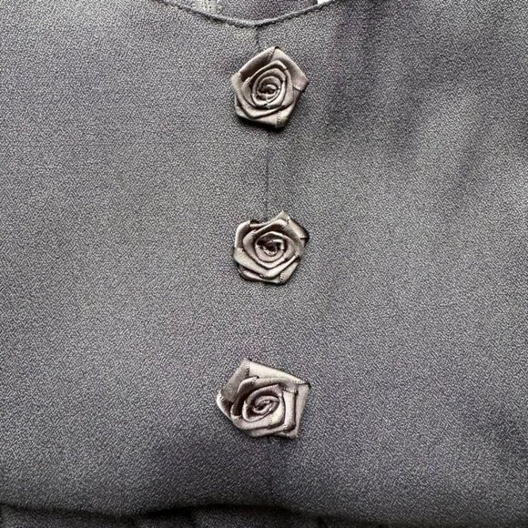 Vintage Jeffrey & Dara by Linda Hutley Black Loose Wide Leg Jumpsuit Size 6 NWT - Picture 4 of 10